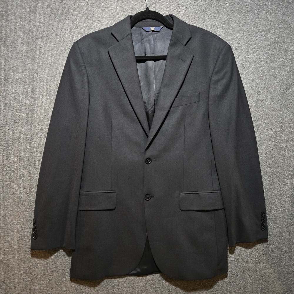 Brooks Brothers 346 Stretch Wool Blazer Jacket Size 37R Black Suit Sport Coat